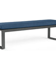 Redondo Sunbrella Outdoor Dining Bench-Outdoor Benches-Sunset West-Spectrum Indigo-LOOMLAN