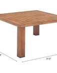 Zuo Modern Regels Aluminum Outdoor Coffee Table