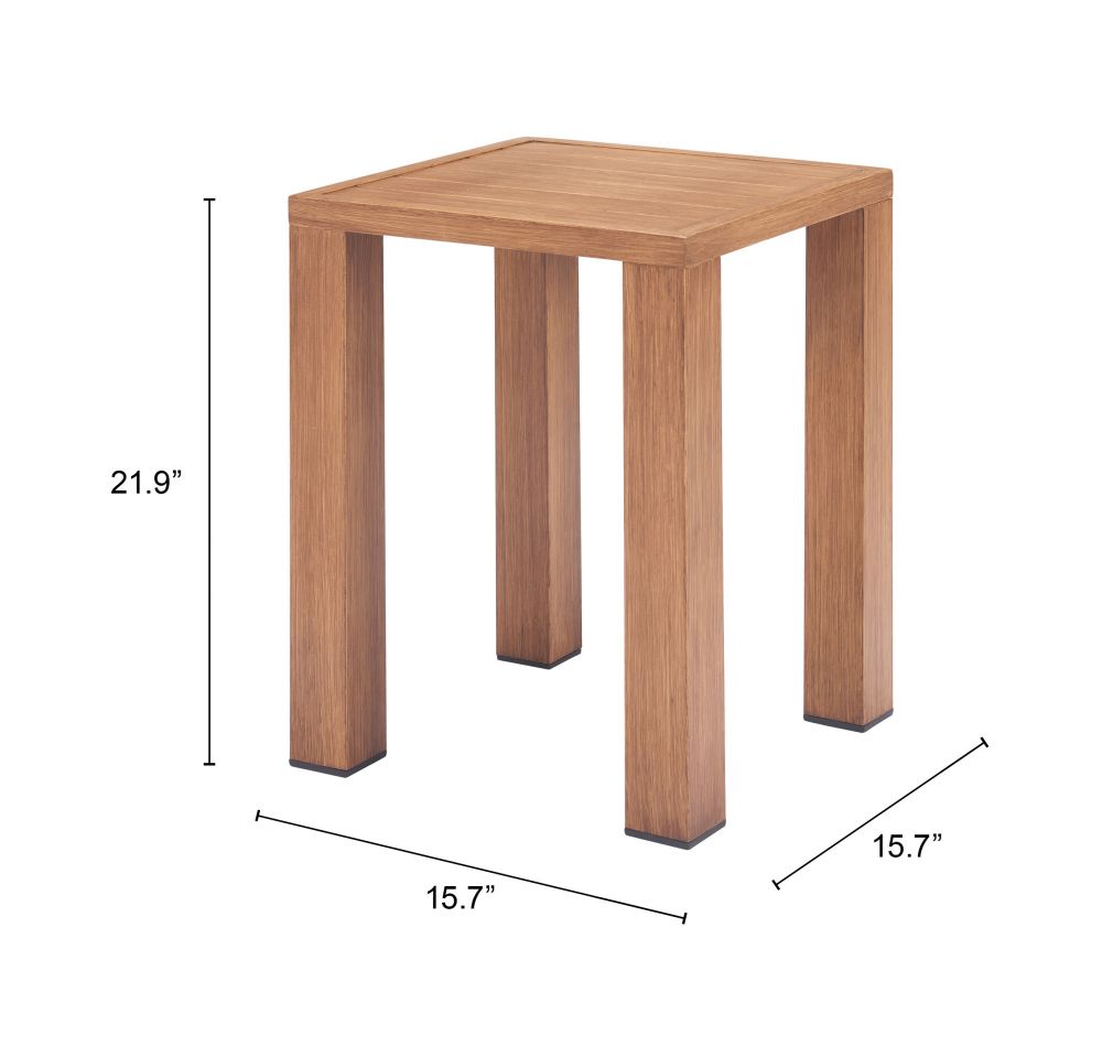 Zuo Modern Regels Aluminum Outdoor Side Table