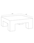 SUNPAN Renley Concrete Outdoor Square Coffee Table