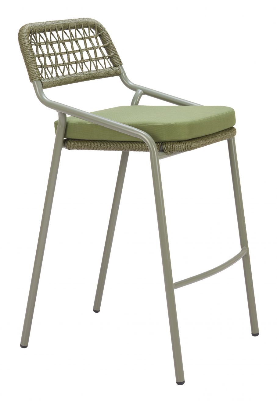 Zuo Modern Rio Olefin Fabric Outdoor Barstool 2PC