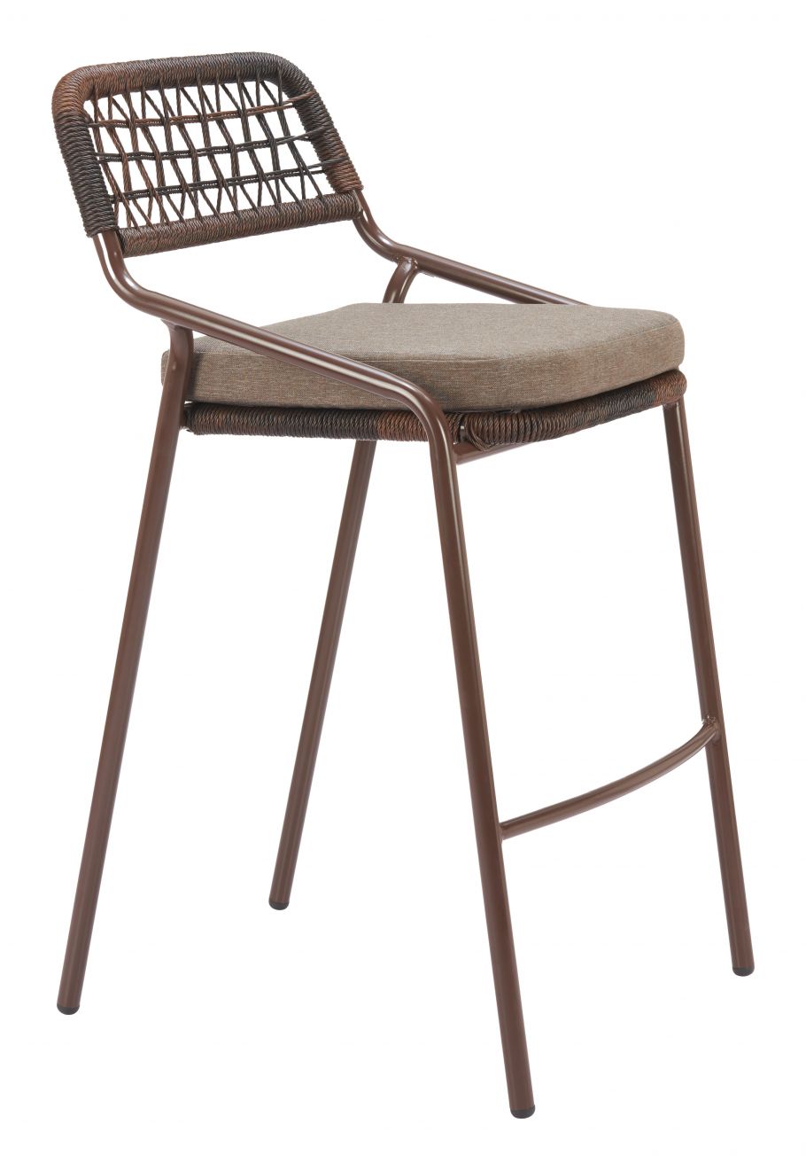 Zuo Modern Rio Olefin Fabric Outdoor Barstool 2PC