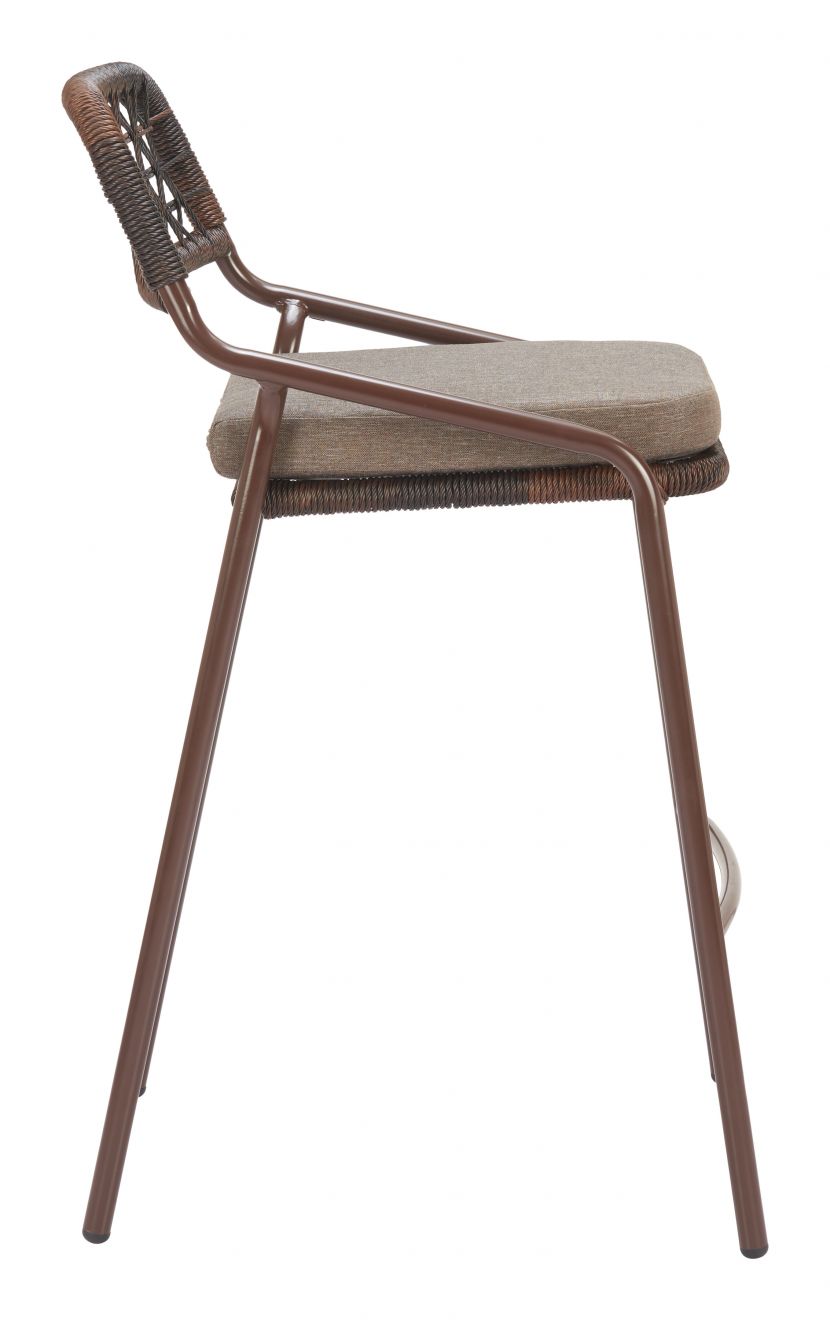 Zuo Modern Rio Olefin Fabric Outdoor Barstool 2PC