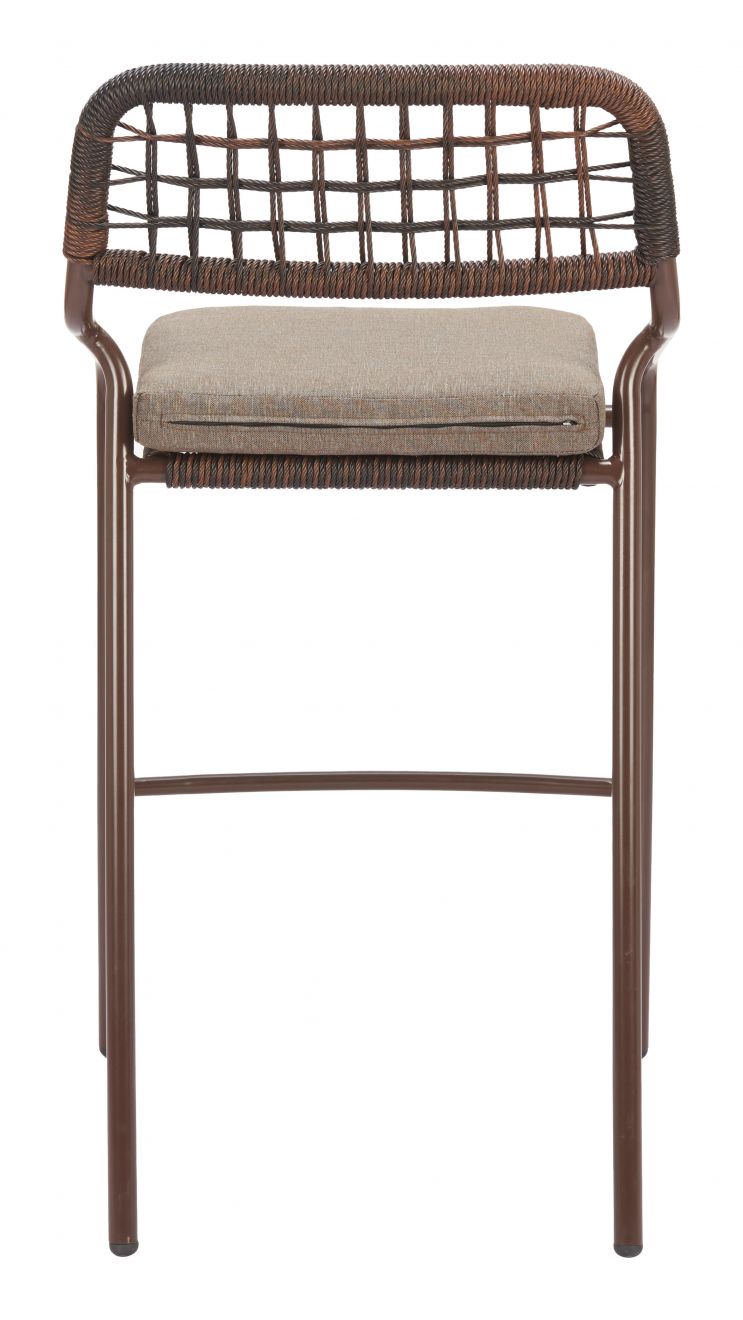 Zuo Modern Rio Olefin Fabric Outdoor Barstool 2PC