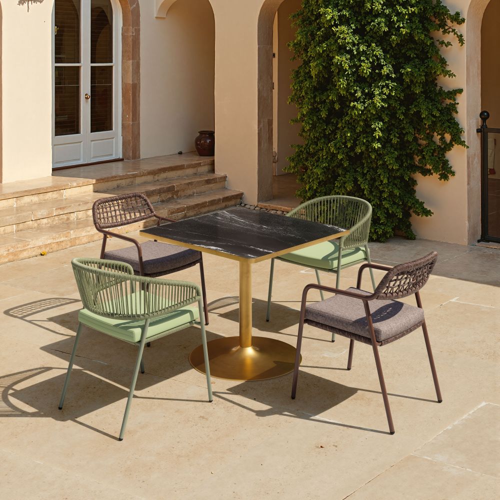 Zuo Modern Rio Olefin Fabric Outdoor Dining Chair 2PC