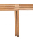 Zuo Modern Riviera Natural Wooden Extendable Outdoor Bench 2PC
