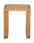 Zuo Modern Riviera Natural Wooden Extendable Outdoor Stool 2PC