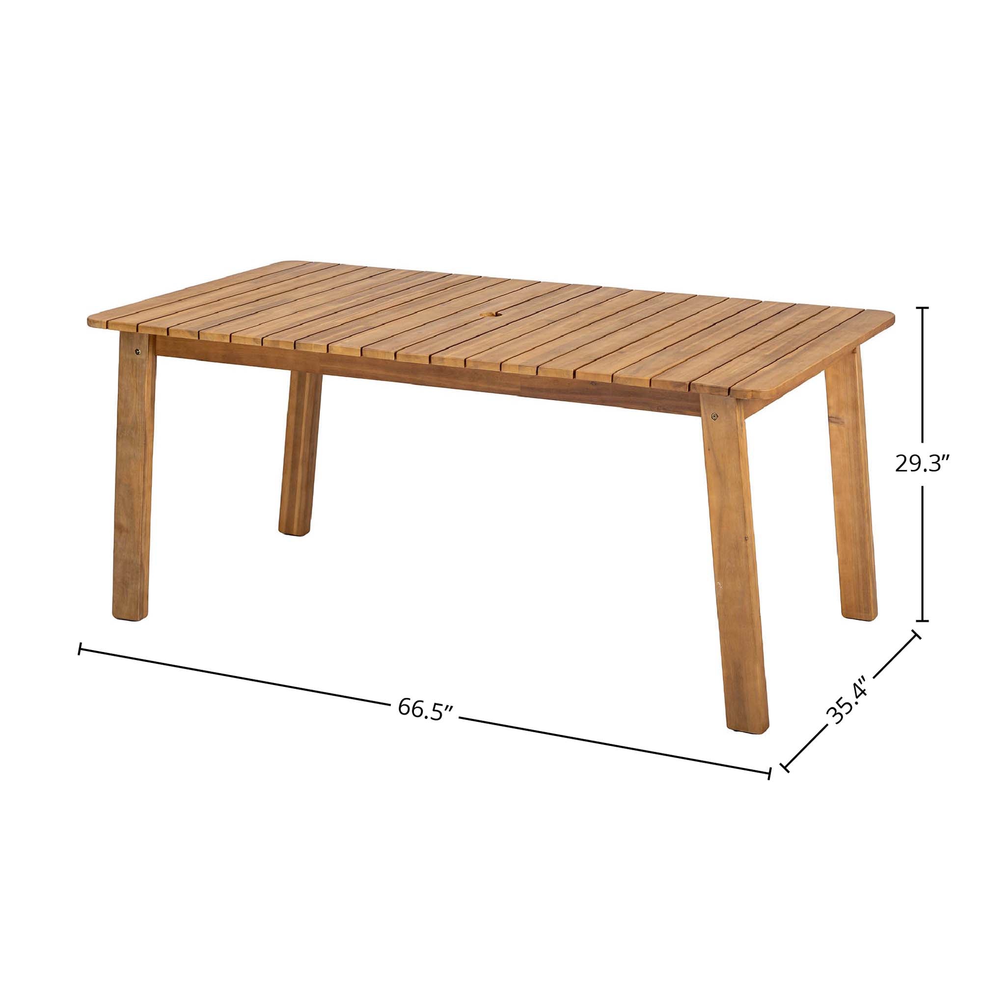 Riviera Wooden Outdoor Dining Table-Outdoor Dining Tables-LH Imports-LOOMLAN