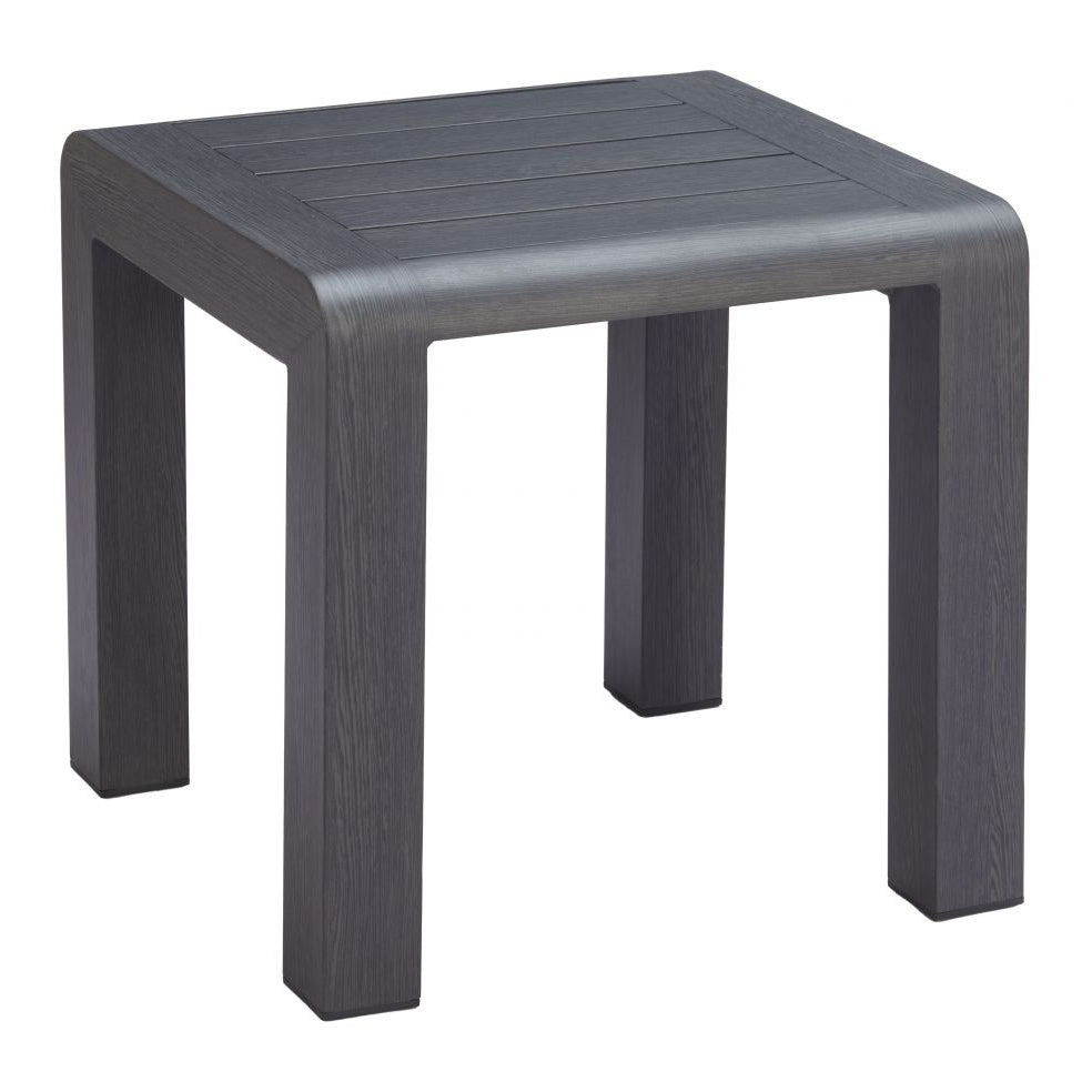 Zuo Modern Rolig Aluminum Black Outdoor Side Table