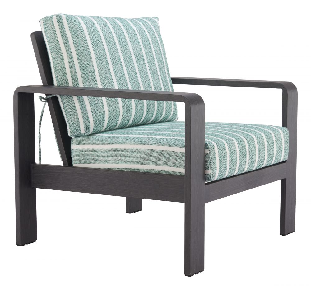 Zuo Modern Rolig Green Olefin Fabric Outdoor Armchair