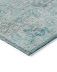 LOOMLAN Rugs Rosantha Blue Washable Indoor-Outdoor Rug