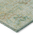 LOOMLAN Rugs Rosantha Green Washable Indoor-Outdoor Rug