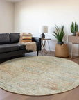 LOOMLAN Rugs Rosantha Tan Washable Indoor-Outdoor Rug