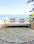 LOOMLAN Rugs Rosantha Tan Washable Indoor-Outdoor Rug