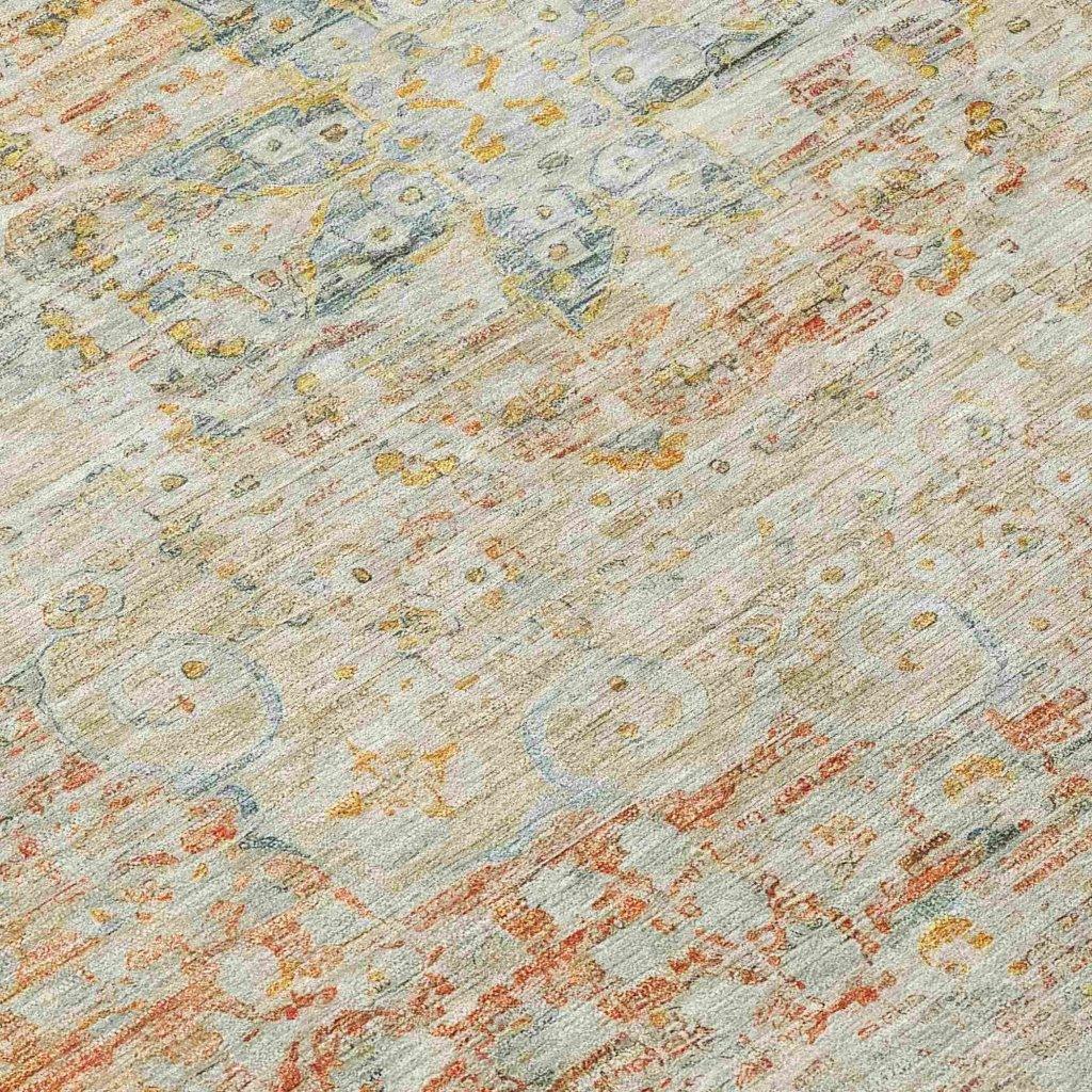 LOOMLAN Rugs Rosantha Tan Washable Indoor-Outdoor Rug