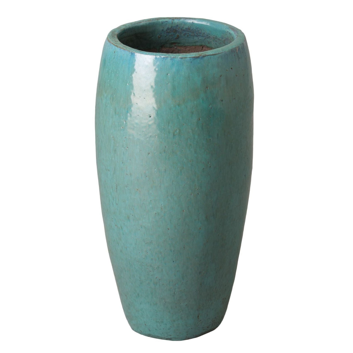 Emissary Round 20"H Teal Ceramic Jar