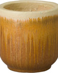 Emissary Round Amber Ceramic Planter
