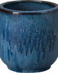 Emissary Round Amber Ceramic Planter