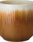 Emissary Round Amber Ceramic Planter