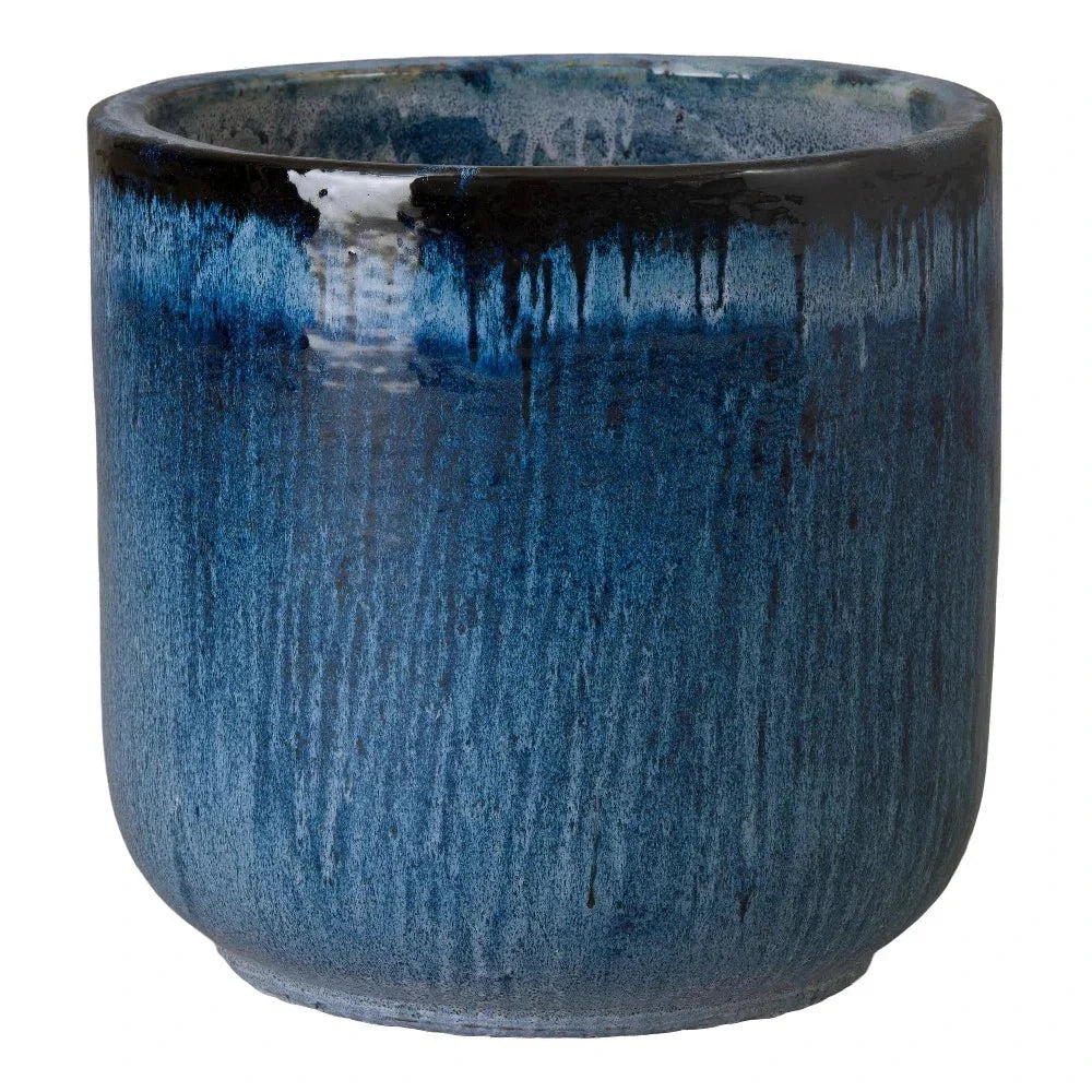 Emissary Round Amber Ceramic Planter