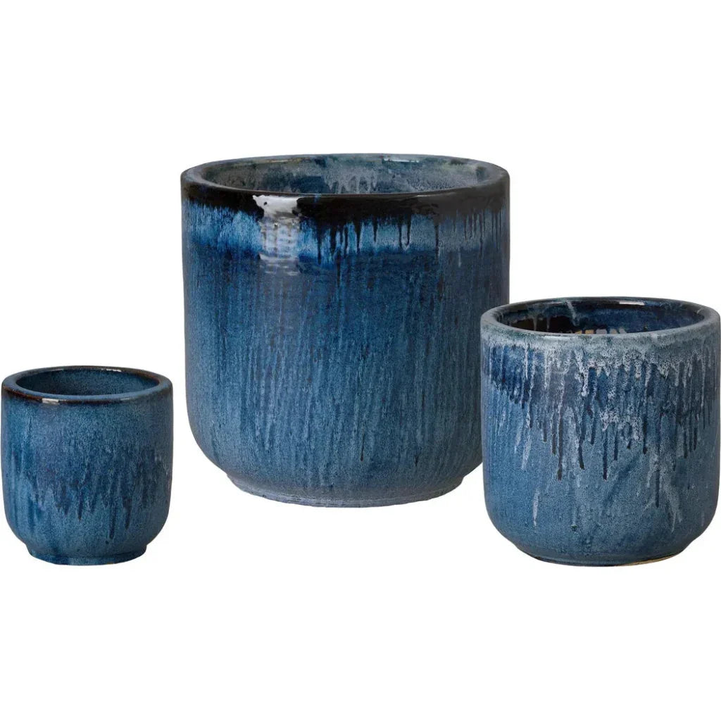 Emissary Round Amber Ceramic Planter