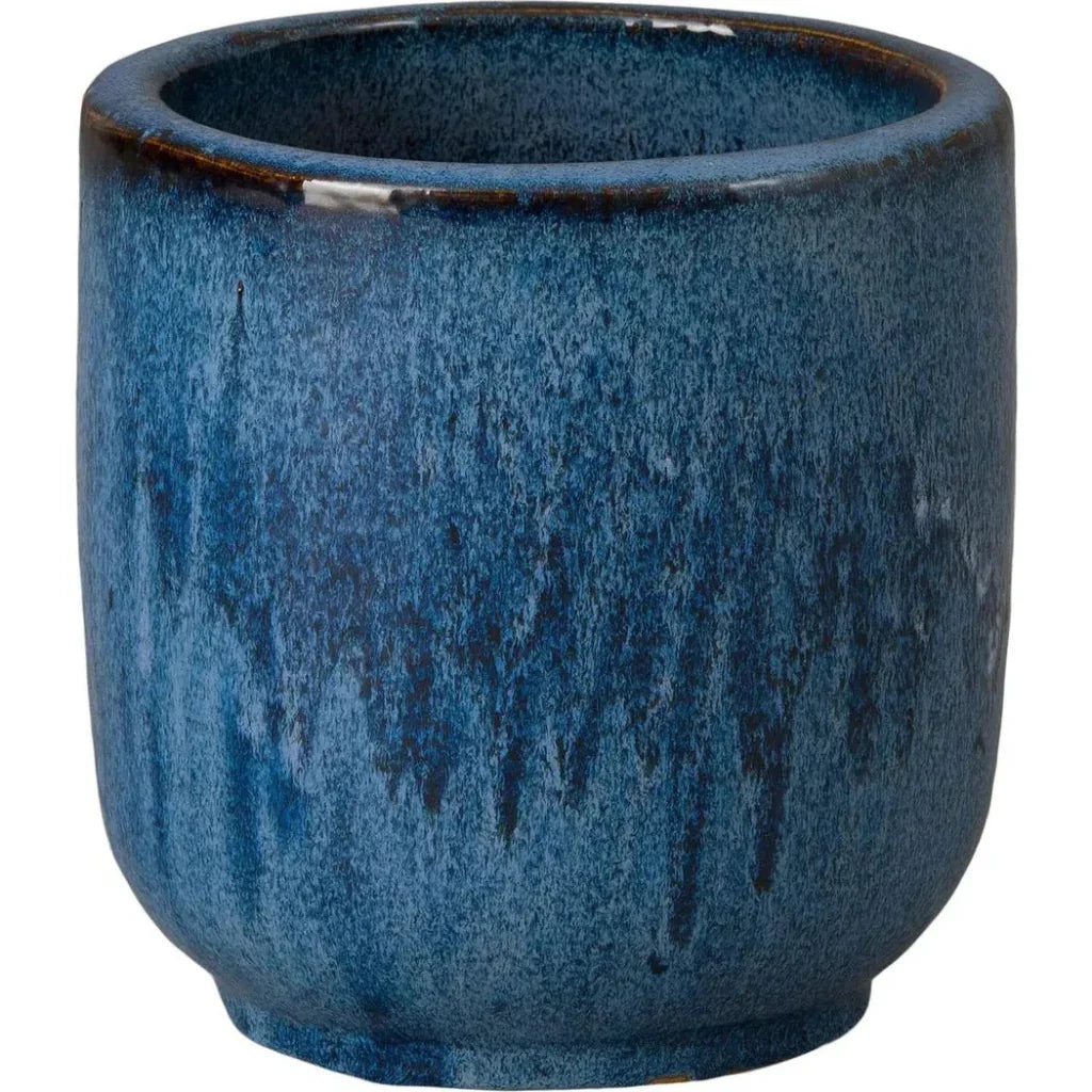 Emissary Round Amber Ceramic Planter