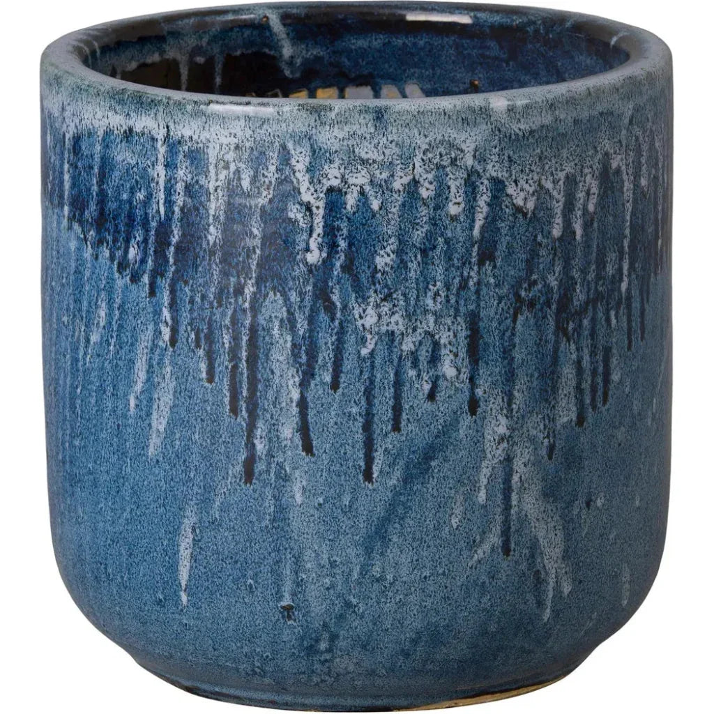 Emissary Round Amber Ceramic Planter