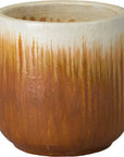 Emissary Round Amber Ceramic Planter