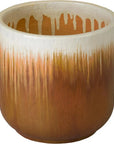 Emissary Round Amber Ceramic Planter