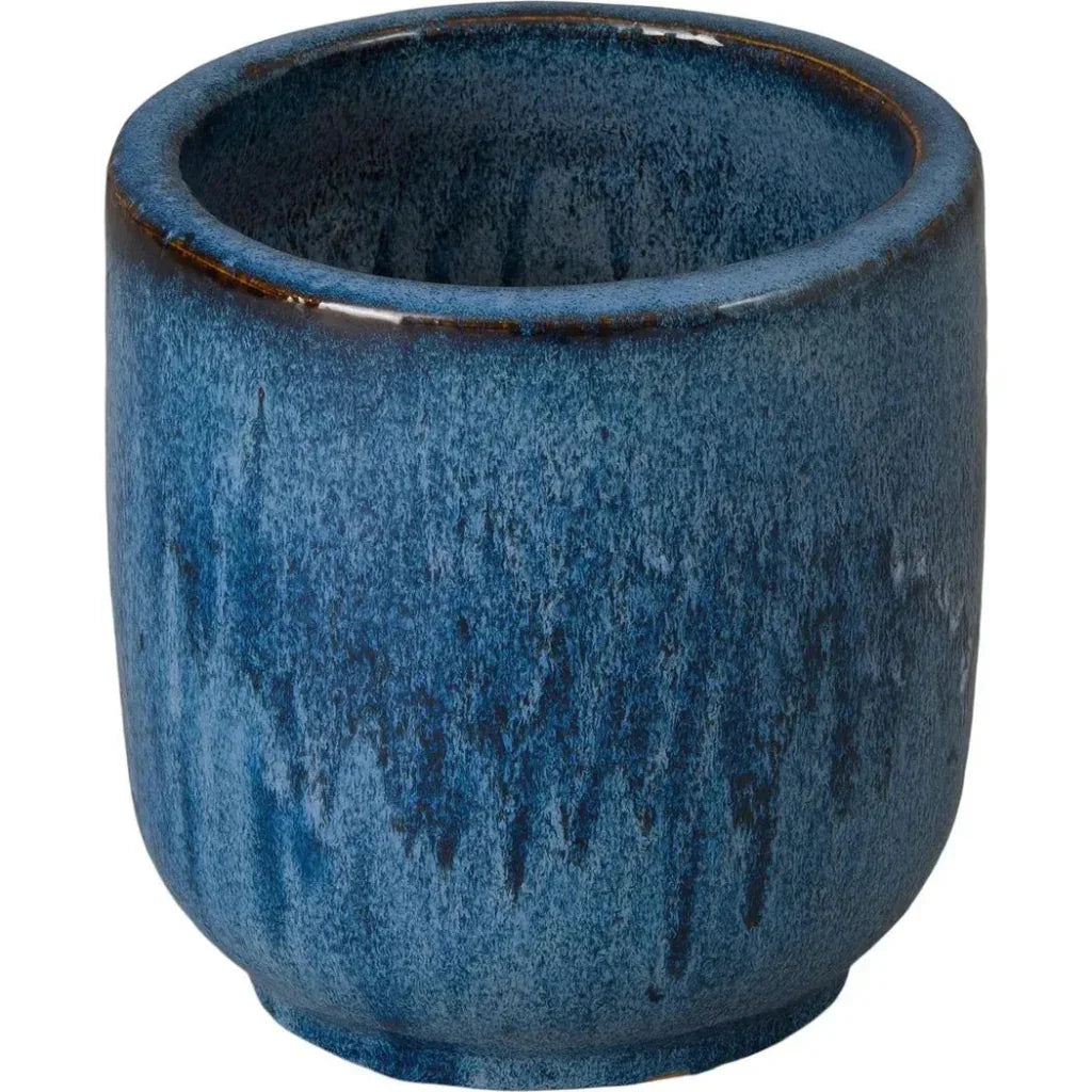 Emissary Round Amber Ceramic Planter