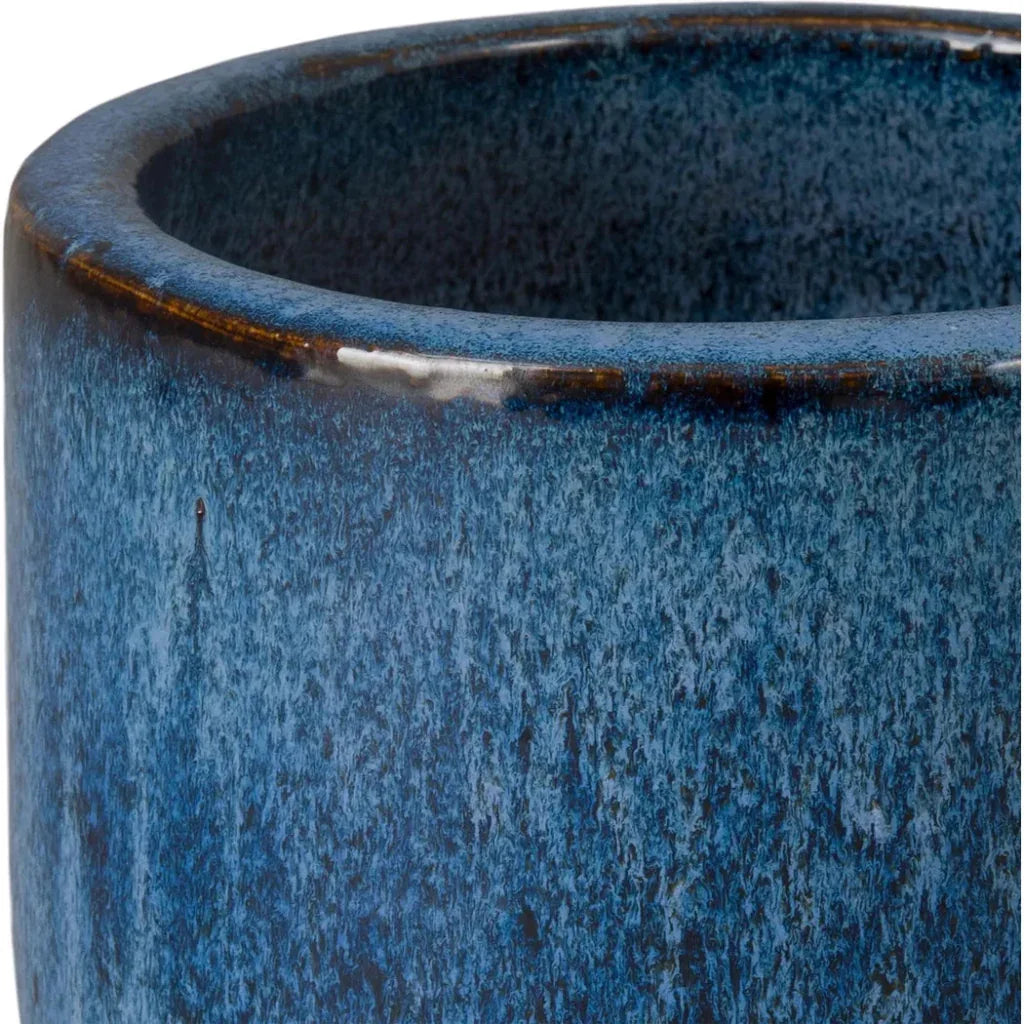 Emissary Round Amber Ceramic Planter