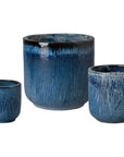 Emissary Round Amber Ceramic Planter