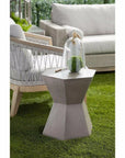 Essentials For Living Round Bento Accent Table Slate Gray Concrete