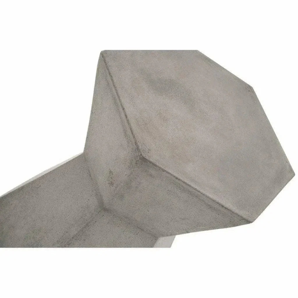 Essentials For Living Round Bento Accent Table Slate Gray Concrete