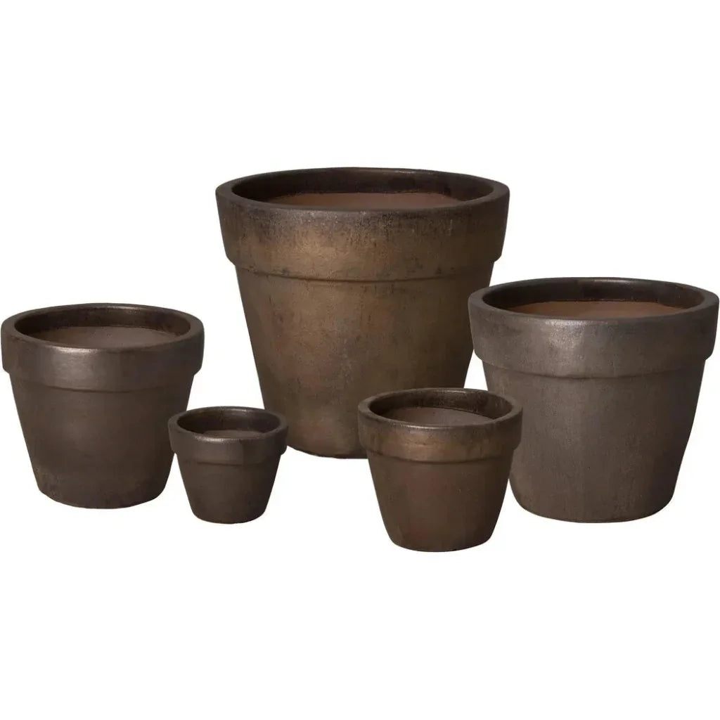 Emissary Round Ceramic Flower Pot