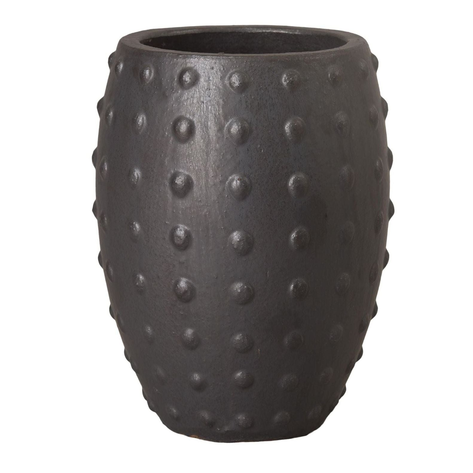 Emissary Round Studded Handcrafted Ceramic Outdoor Planter