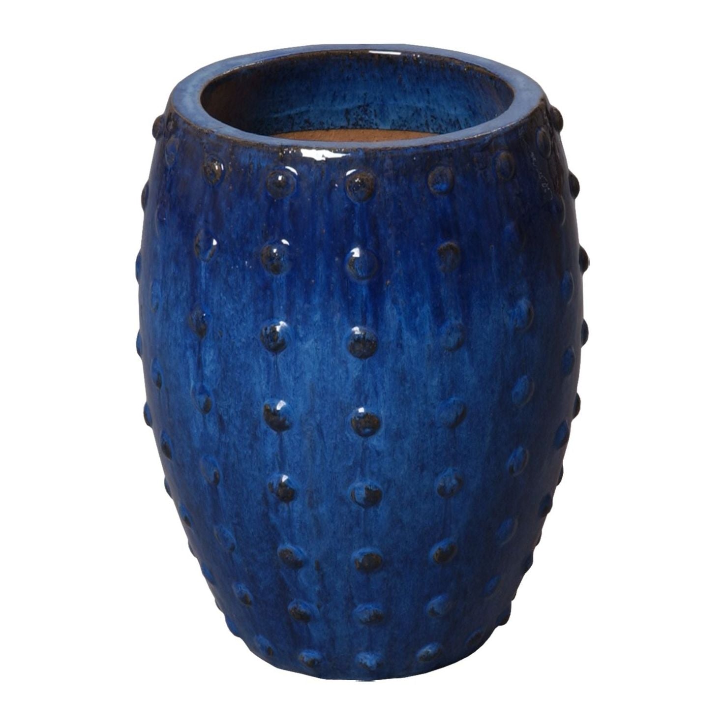 Emissary Round Studded Handcrafted Ceramic Outdoor Planter
