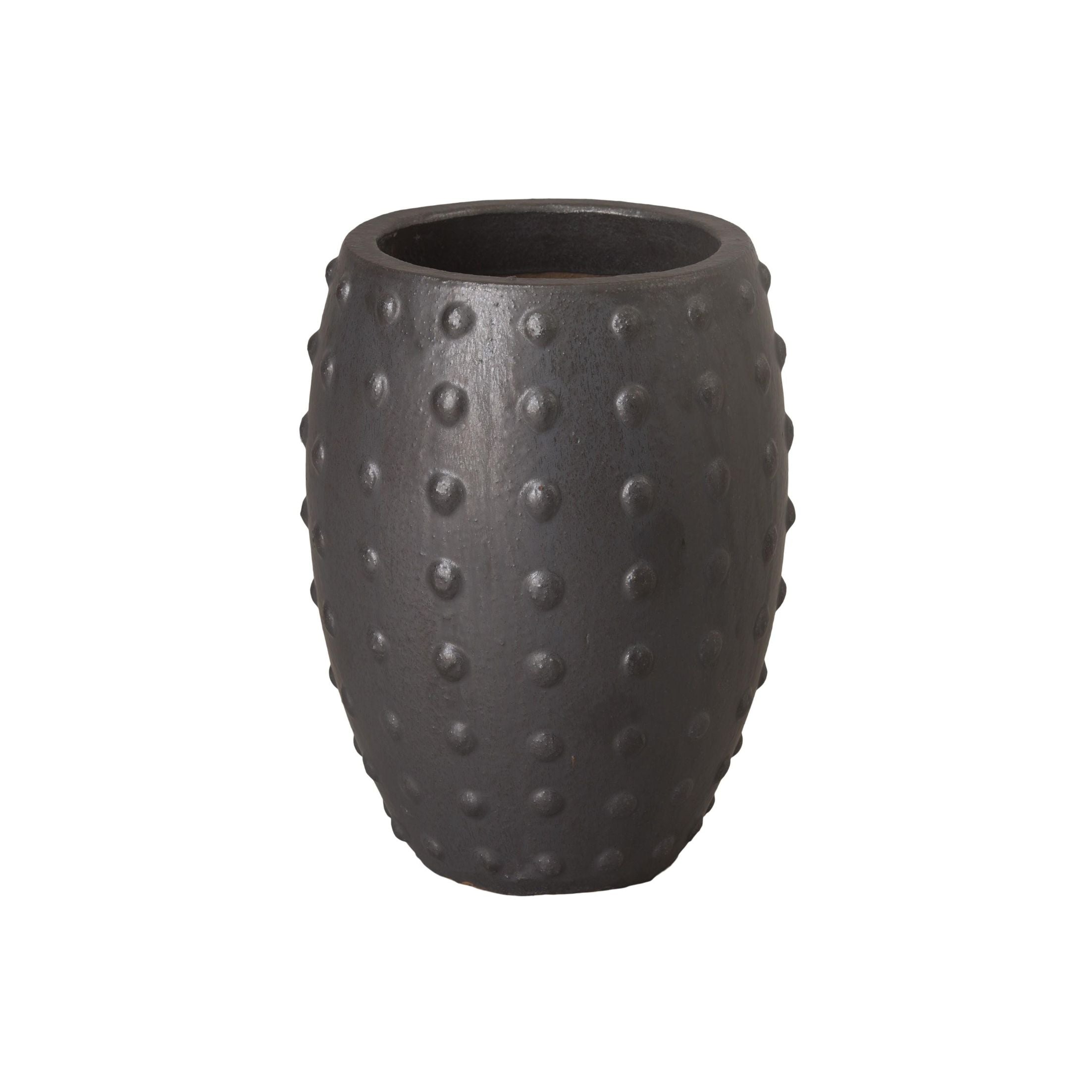 Emissary Round Studded Handcrafted Ceramic Outdoor Planter