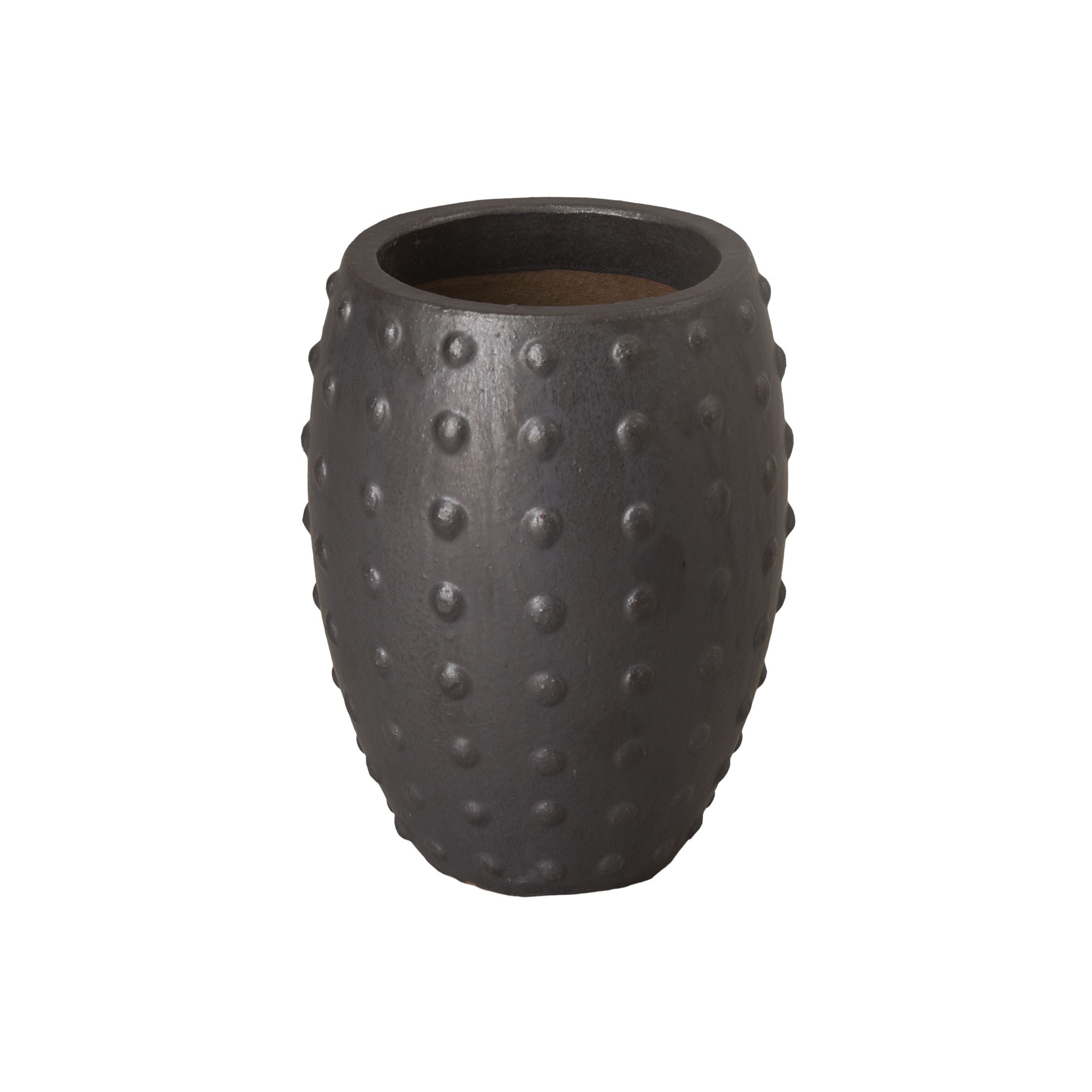 Emissary Round Studded Handcrafted Ceramic Outdoor Planter