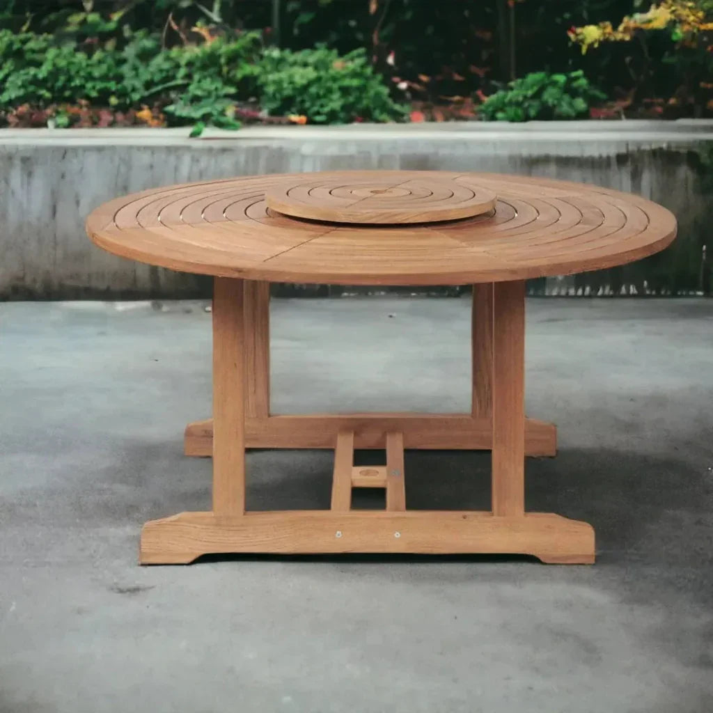 HiTeak Royal 59-inch Round Outdoor Dining Table