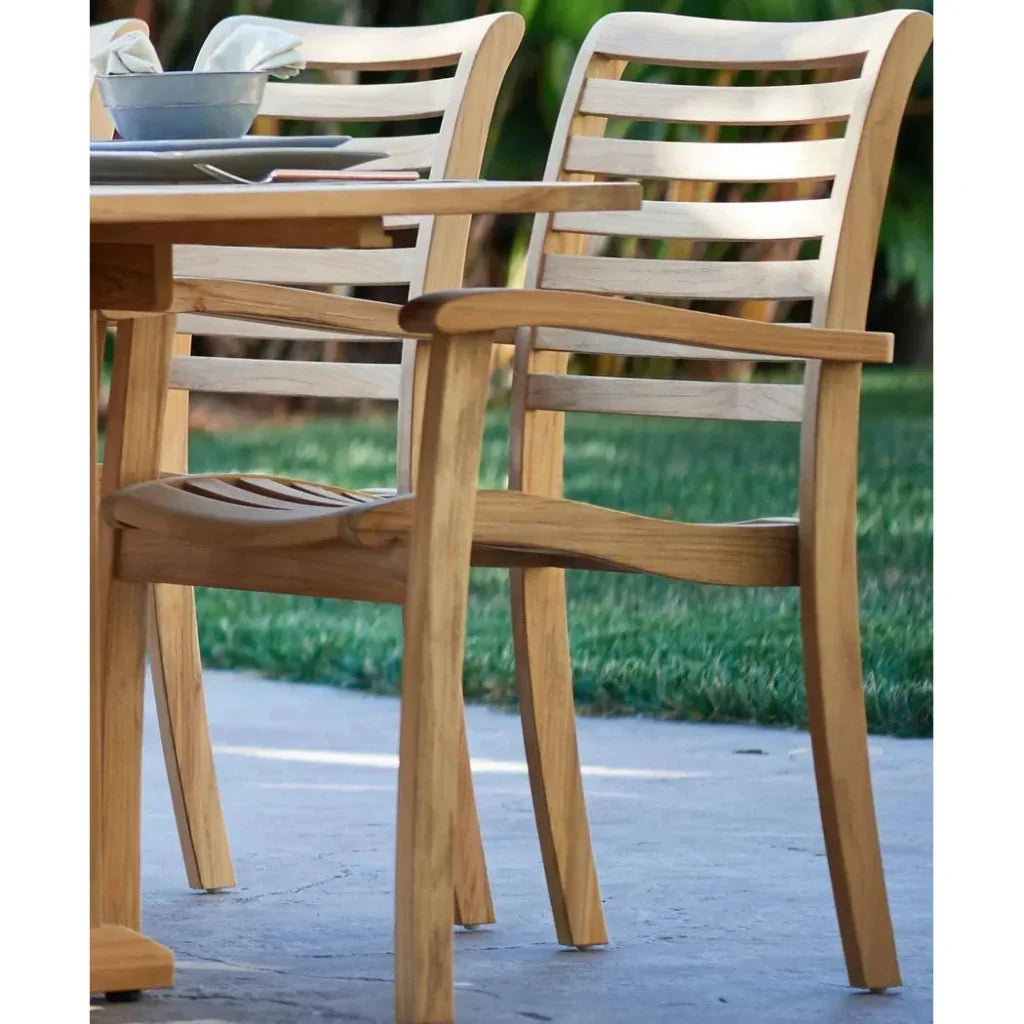 HiTeak Royal Teak Outdoor Stacking Armchair 4PC