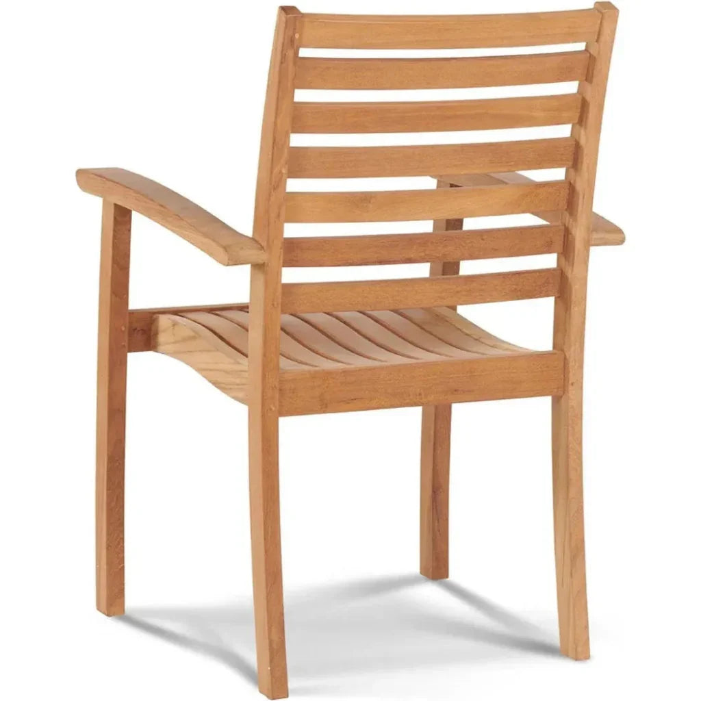 HiTeak Royal Teak Outdoor Stacking Armchair 4PC