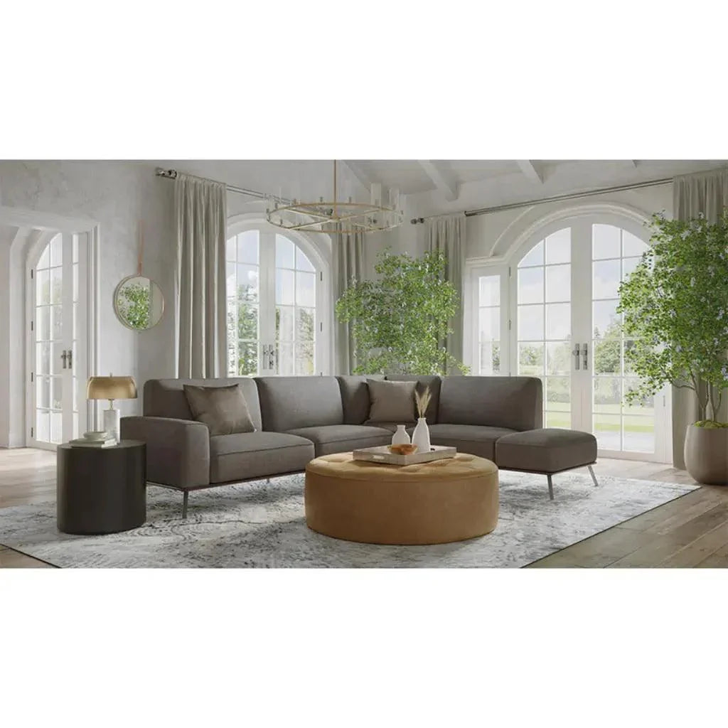 SUNPAN Rubin Concrete Outdoor Round End Table