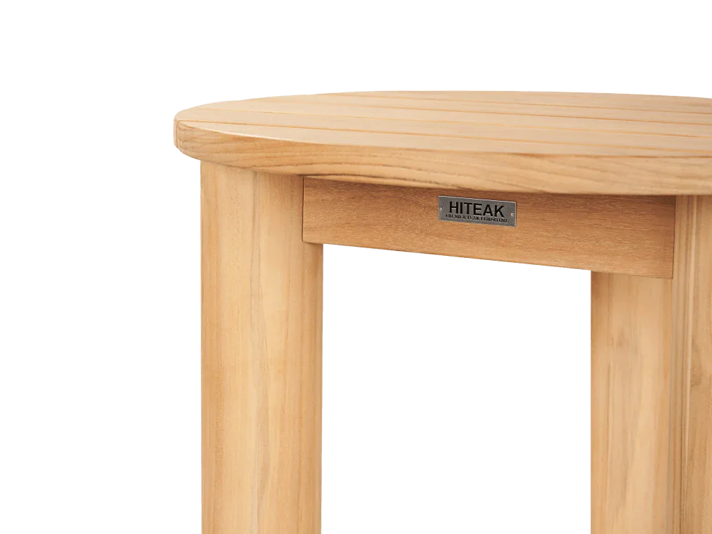 HiTeak Rudolph Teak Patio Round Side Table