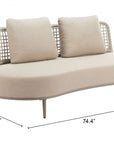 Zuo Modern Ruhe Olefin Fabric Outdoor Sofa