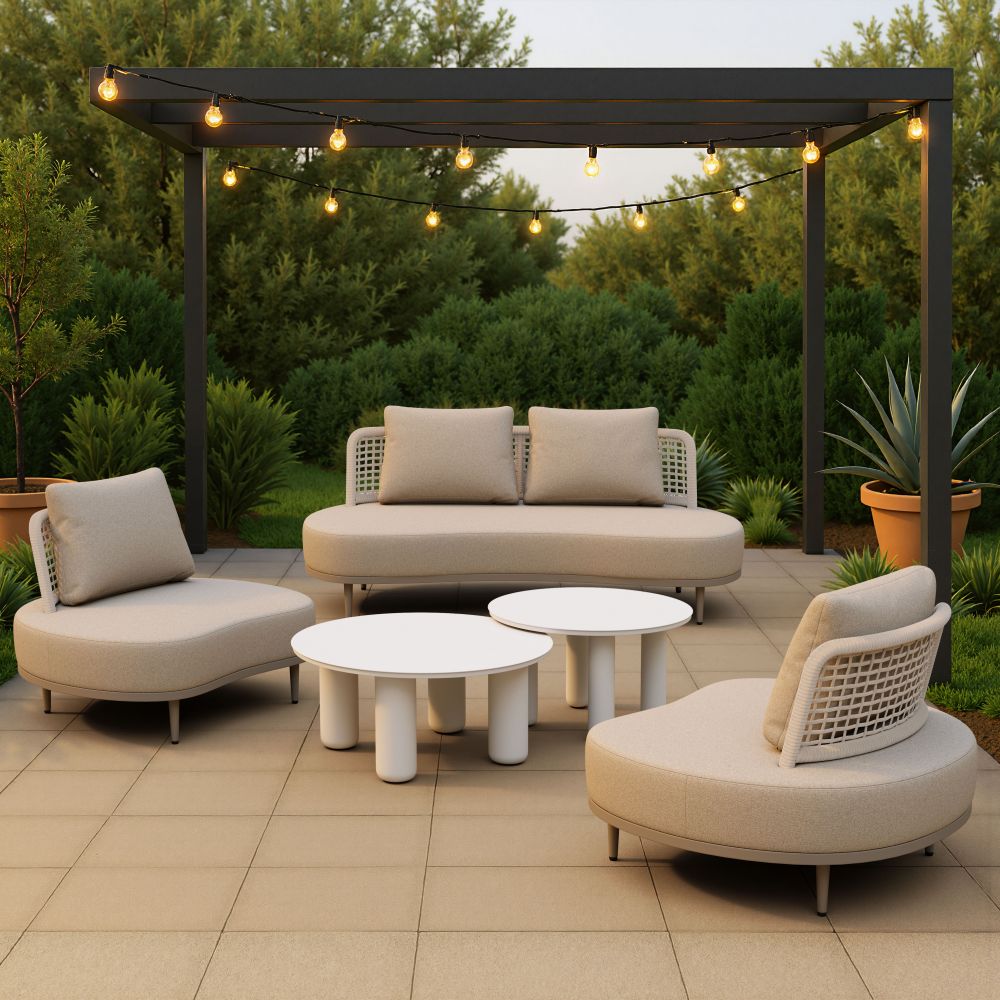 Zuo Modern Ruhe Olefin Fabric Outdoor Sofa