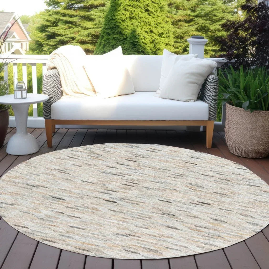 LOOMLAN Rugs Ruzenth Ivory Washable Indoor-Outdoor Rug