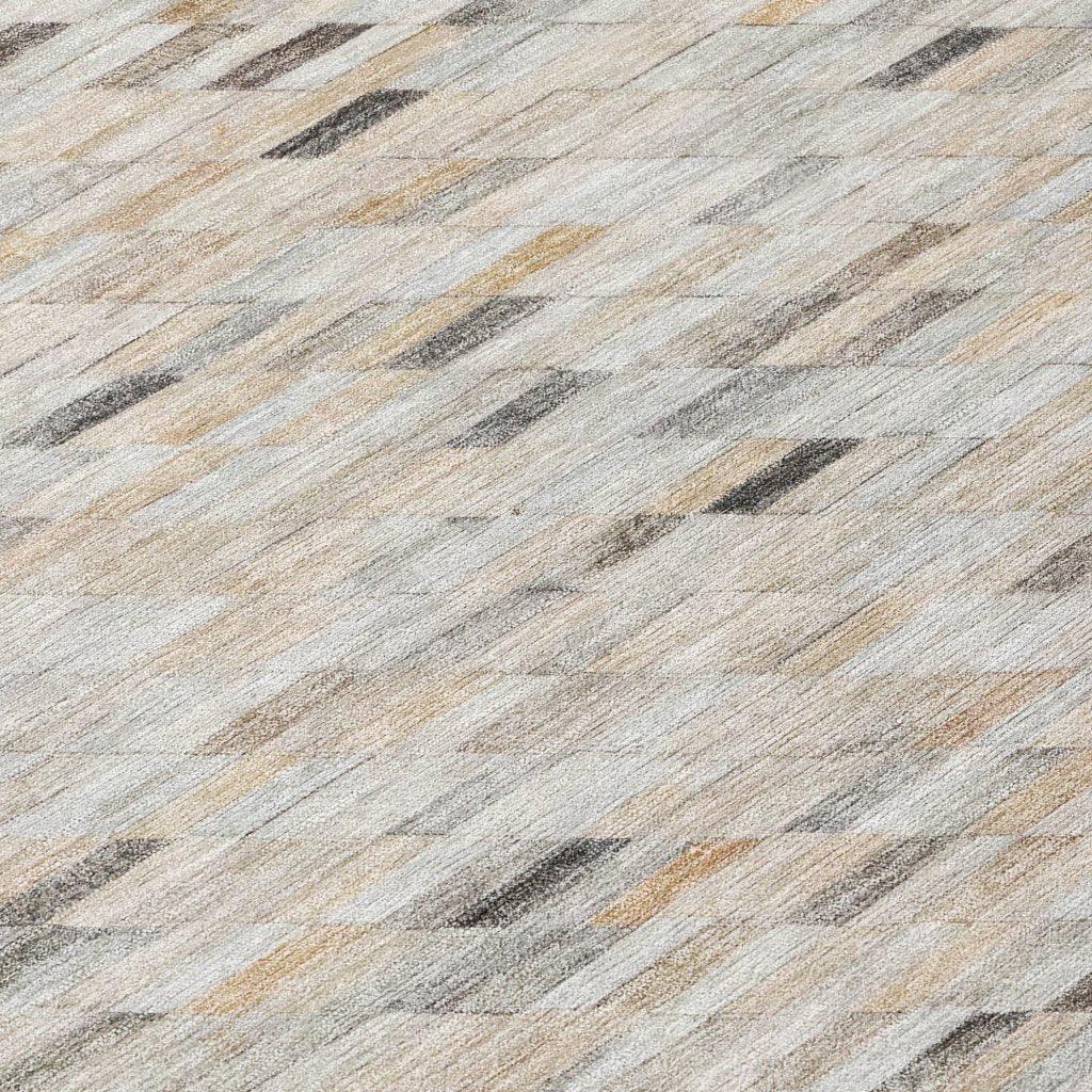 LOOMLAN Rugs Ruzenth Ivory Washable Indoor-Outdoor Rug