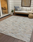 LOOMLAN Rugs Ruzenth Ivory Washable Indoor-Outdoor Rug