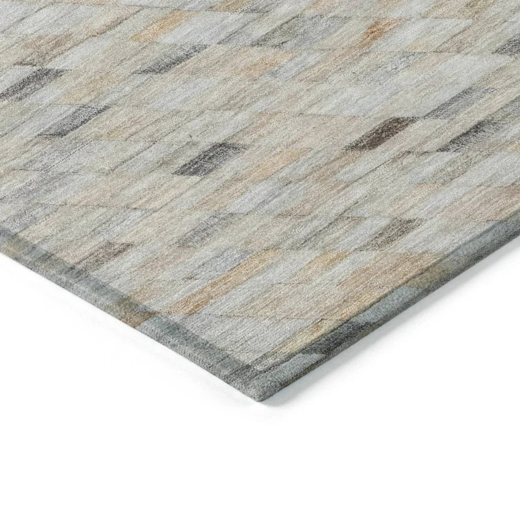LOOMLAN Rugs Ruzenth Ivory Washable Indoor-Outdoor Rug